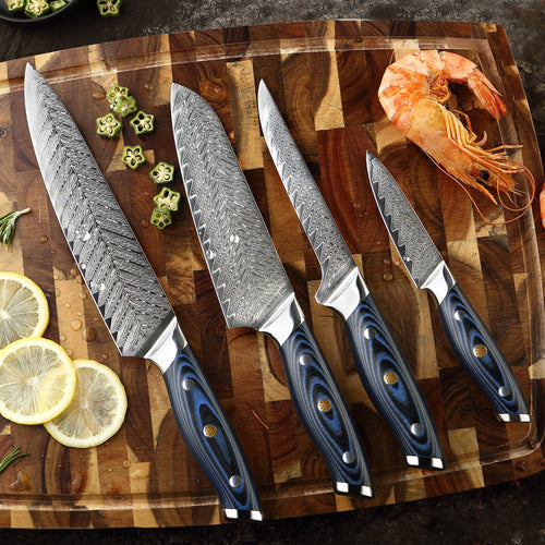 Azure Series Japanese Damascus Knife Set