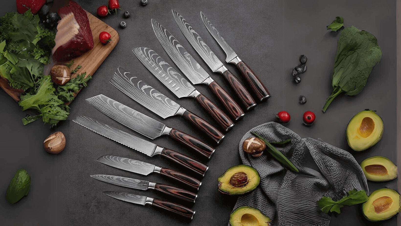 Culinary Kitchen Knives Miracle Blade 3 11Pc Set Cooking Utensil Stain –  Shop Cool Vintage Decor
